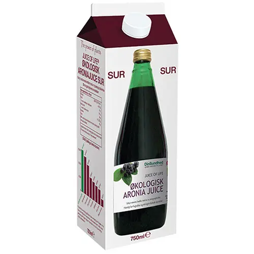 100% Aronia (Svartaronia) Saft Sur Smak Naturell Ekologisk | 750 ml