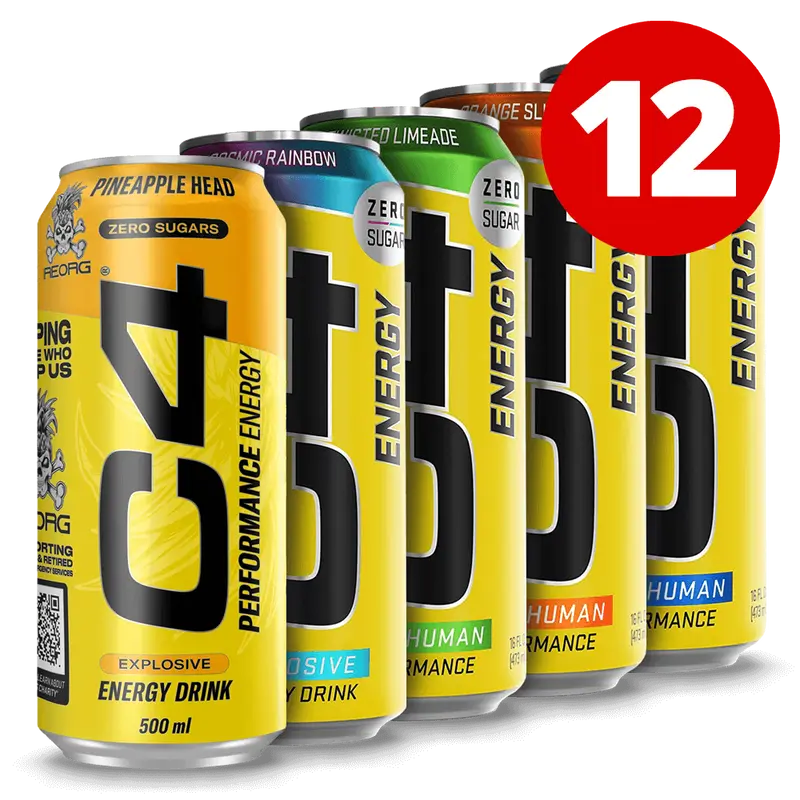 12 Mixed C4 Energy Carbonated - 12x500ml. (inkl. SE pant)
