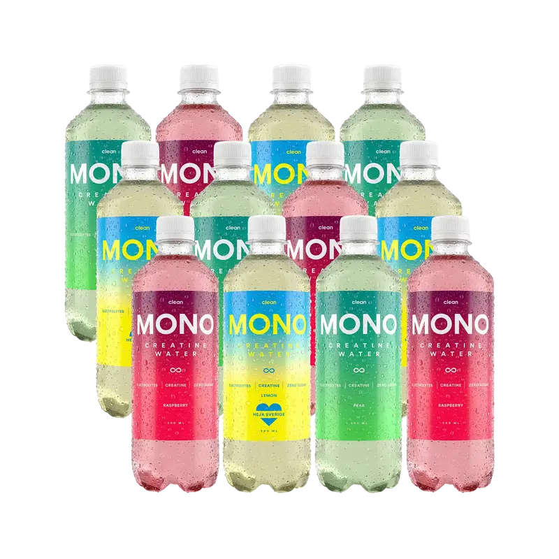 12 x Clean MONO Creatine Water 500 ml Mixflak