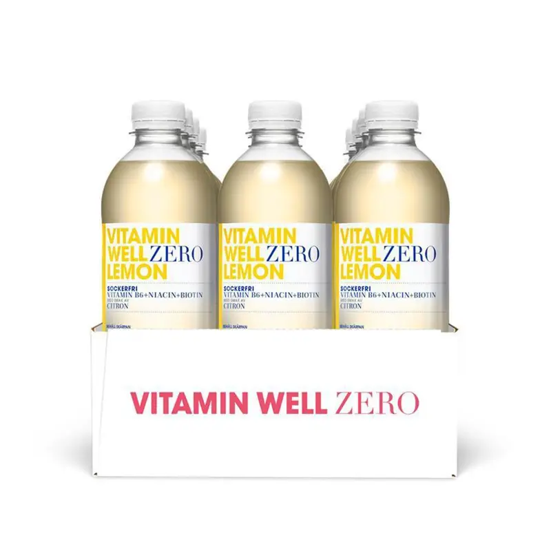 12 x Vitamin Well Zero 500 ml Lemon