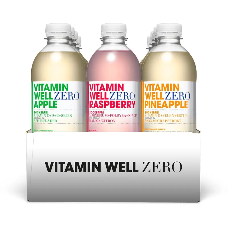 12 x Vitamin Well Zero 500 ml Mixflak