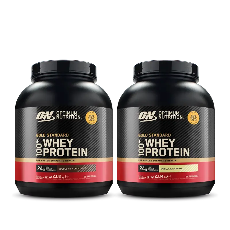 2 x Optimum Nutrition 100% Whey Gold Standard 2 kg