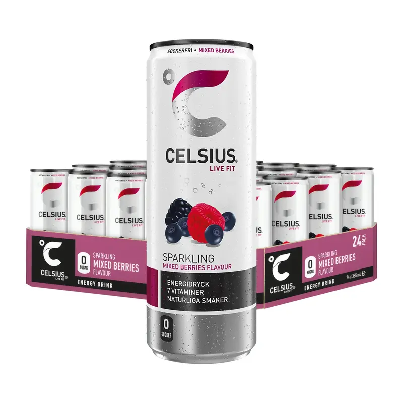 24 x Celsius 355 ml Mixed Berries