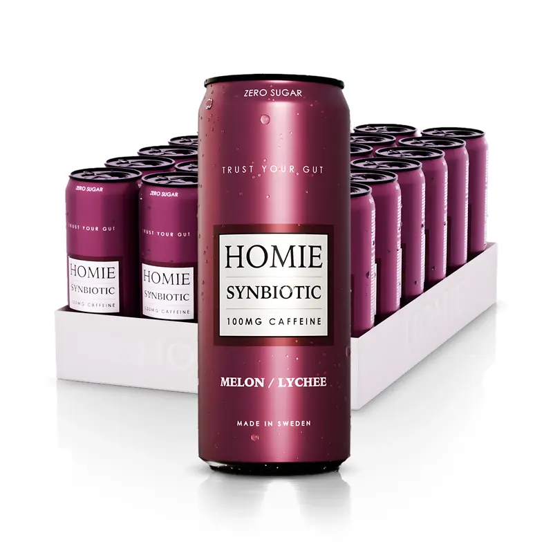 24 x Homie Wake Up Synbiotic 330 ml Melon/Lychee