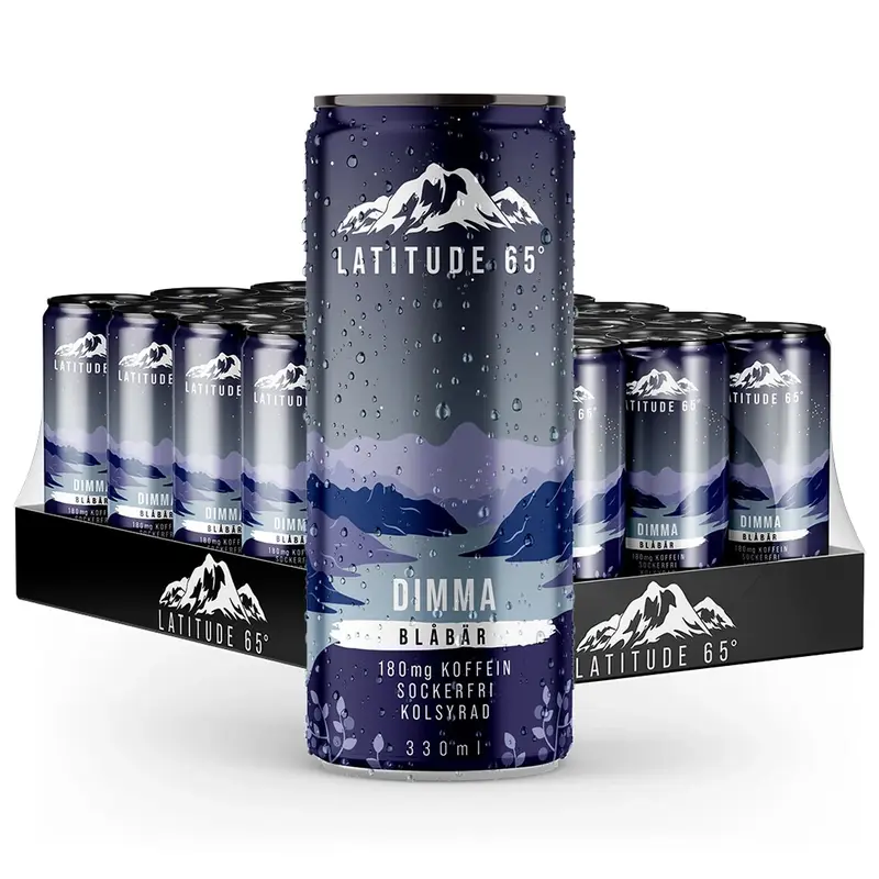 24 x Latitude 65 330 ml Dimma - Blåbär