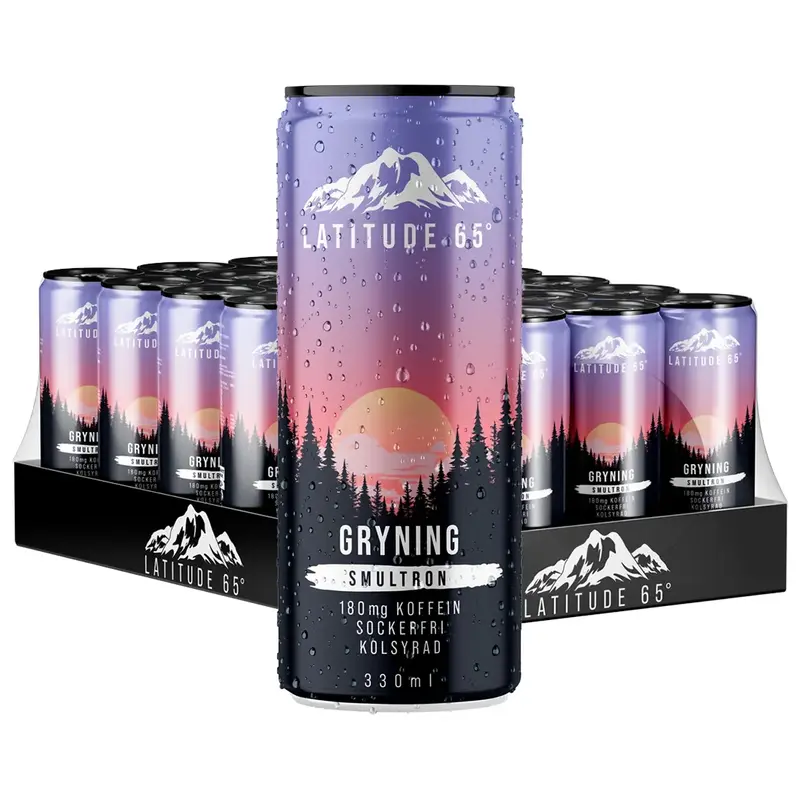 24 x Latitude 65 330 ml Gryning - Smultron