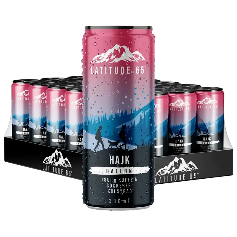 24 x Latitude 65 330 ml HAJK - Hallon
