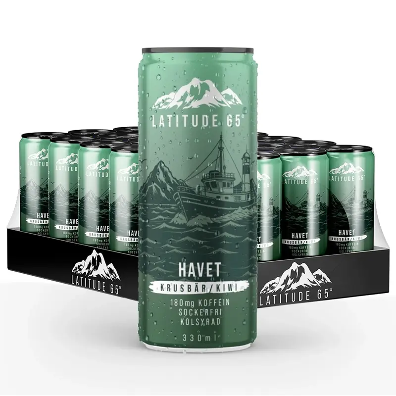24 x Latitude 65 330 ml Havet - Krusbär/Kiwi