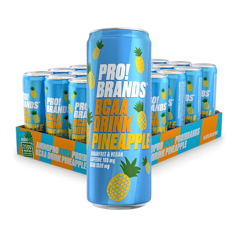 24 x Pro Brands BCAA Drink 330 ml Pineapple