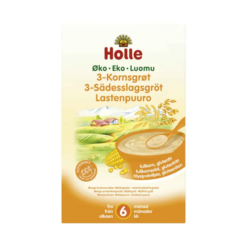 3-kornsgröt/ välling för spädbarn, 250 g Eko