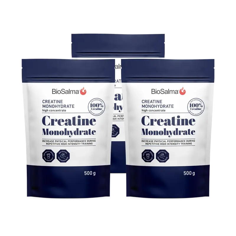 3 x BioSalma Creatine Monohydrat 500 g