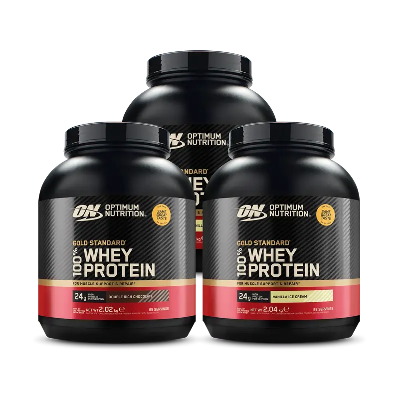3 x Optimum Nutrition 100% Whey Gold Standard 2 kg