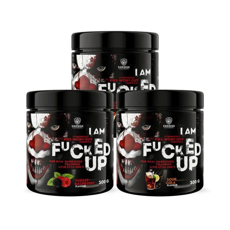 3 x Swedish Supplements Fu*ked up Joker Edition PWO 300 g