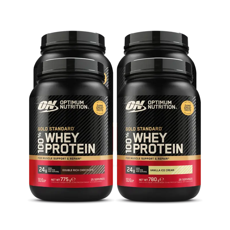4 x Optimum Nutrition 100% Whey Gold Standard 775 g