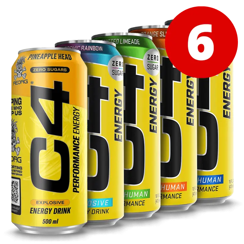 6 Mixed C4 Energy Carbonated - 6x500ml. (inkl. SE pant)