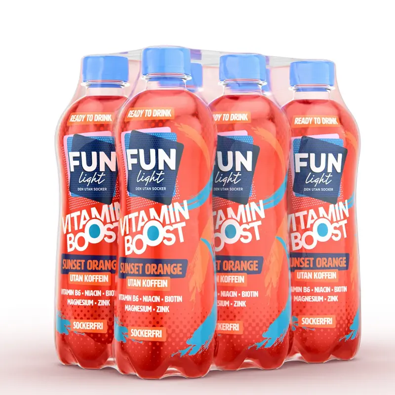 6 x Fun Light Vitamin Boost 500 ml Sunset Orange