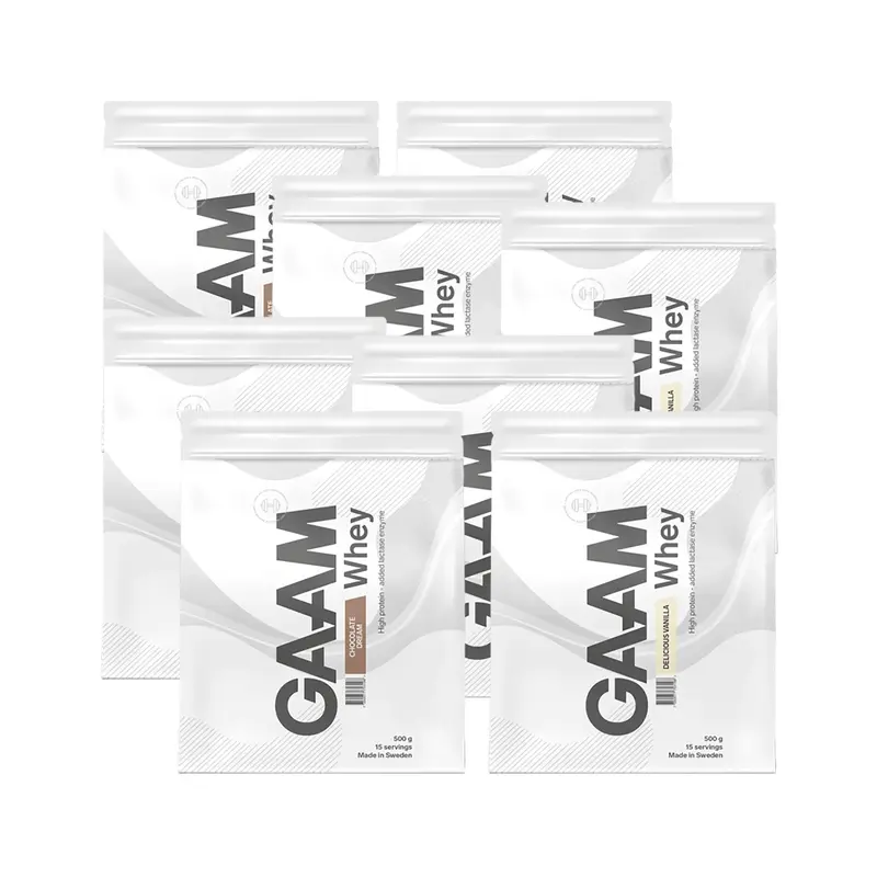 8 x GAAM Whey Proteinpulver 500 g