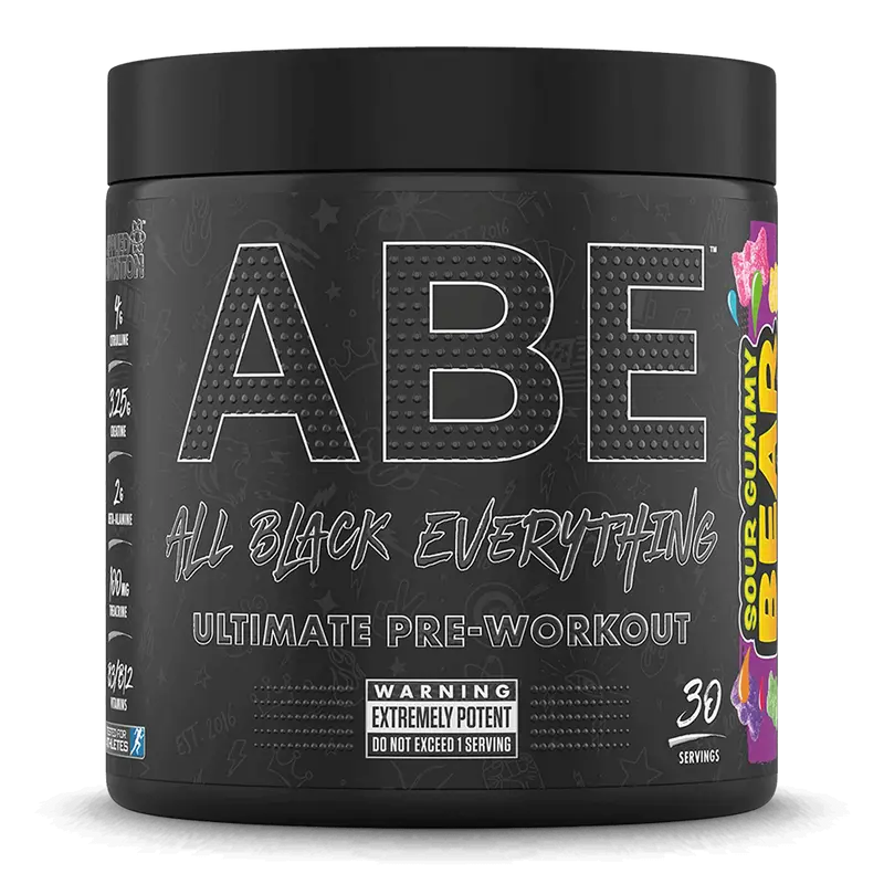 ABE All Black Everything Pre Workout Sour Gummy Bear - 30 serv.