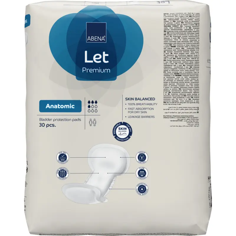 Abena Light Inkontinensskydd Anatomisk | 30 st