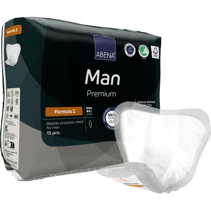Abena Man Formula 2 för män Inkontinensskydd med tejp | 15 st