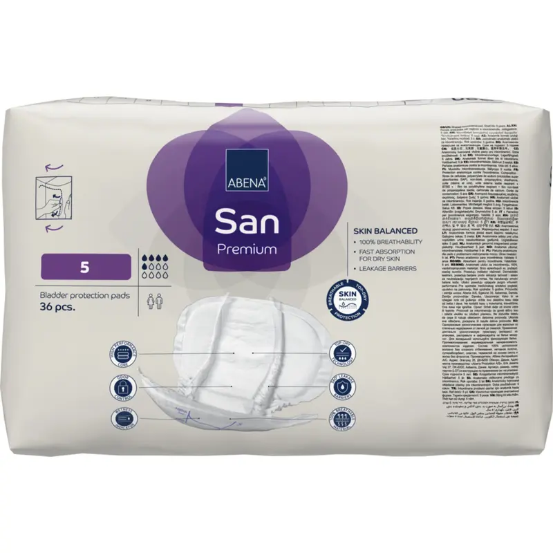 Abena San 5 Kroppsformat Inkontinensskydd med tejp Premium | st