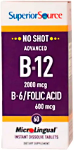 Advanced B12-vitamin + B6-vitamim + Folic Acid (folsyra)