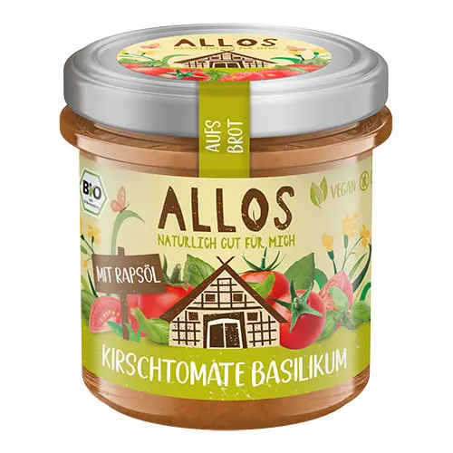 Allos Smörgåspålägg Aufs Brot | Cherry Tomat basilika EKO