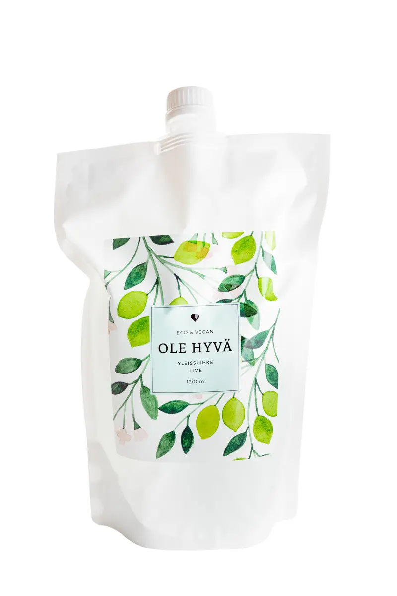 Allrengöringsspray, lime, 1200 ml påfyllningspåse