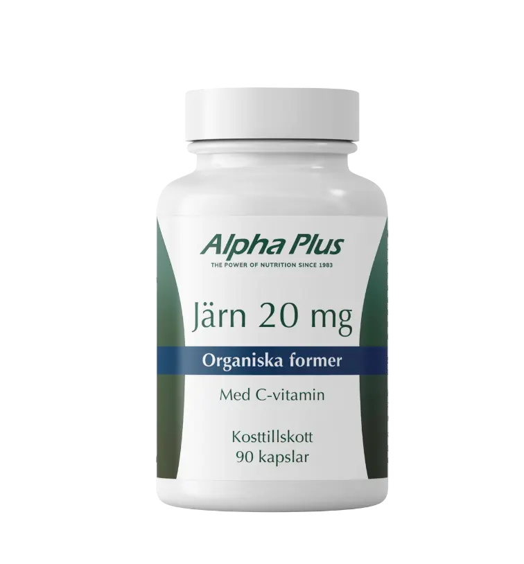 Alpha Plus Järn 20 mg, 90 kapslar