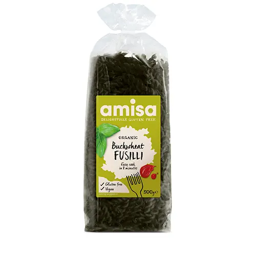 Amisa Glutenfri Bovete Fusilli Pasta Ekologisk | 500 g