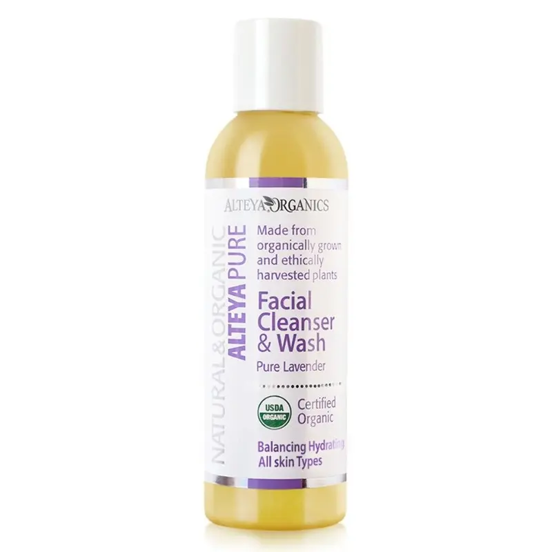 Ansiktsrengöring, lavendel (Organic Facial Cleanser & Wash Pure Lavender), 150 ml
