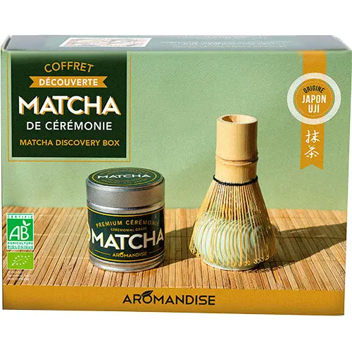Aromandise Matcha discovery set Ekologisk (matcha-te & visp av ceremoniell kvalitet)