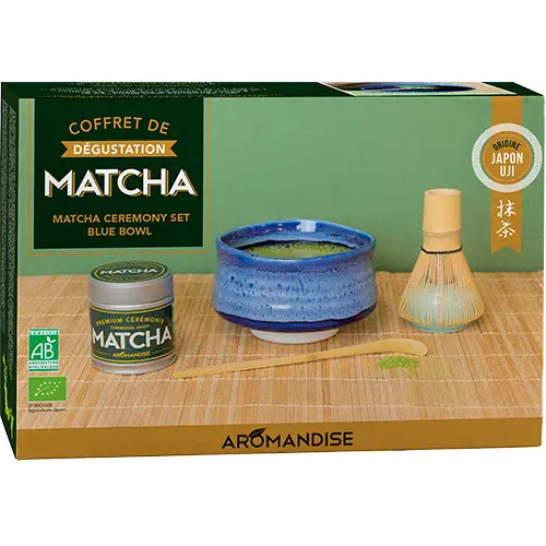 Aromandise Matcha teceremoniset (skål, matcha, sked, visp) Ekologisk