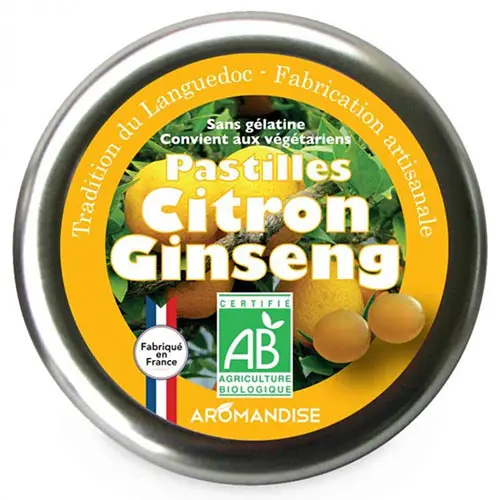Aromandise Pastiller Ekologiska | Citron och Ginseng