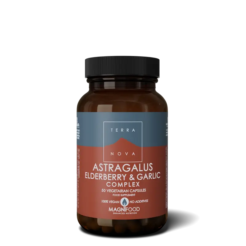 Astragalus, Elderberry & Garlic Complex 50 caps, 32 g
