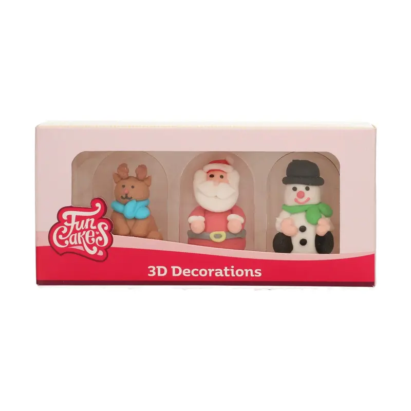 Ätbar dekoration 3D Jul FunCakes