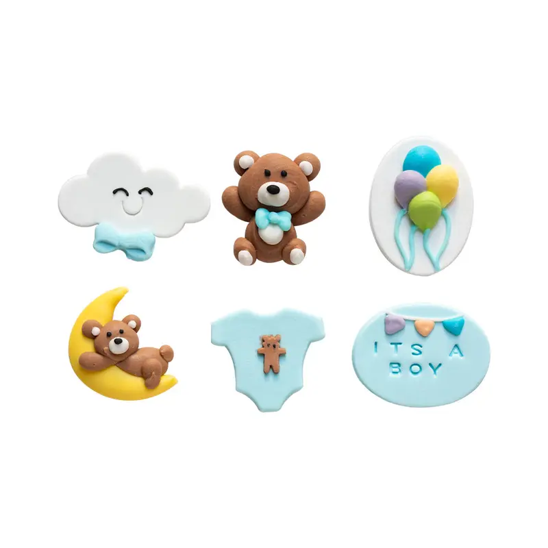 Ätbar dekoration Babyshower Blå
