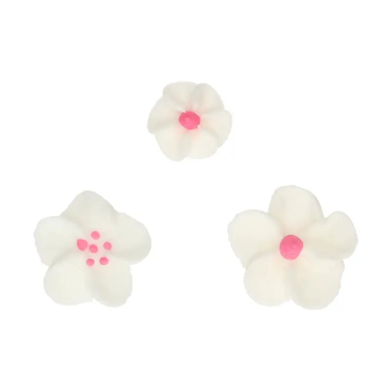 Ätbar dekoration Blommor Rosa & vita