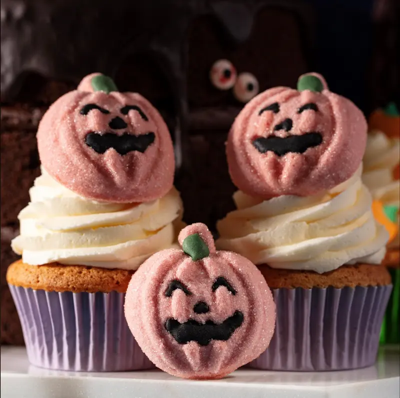 Ätbar dekoration Halloween Pumpa marshmallows