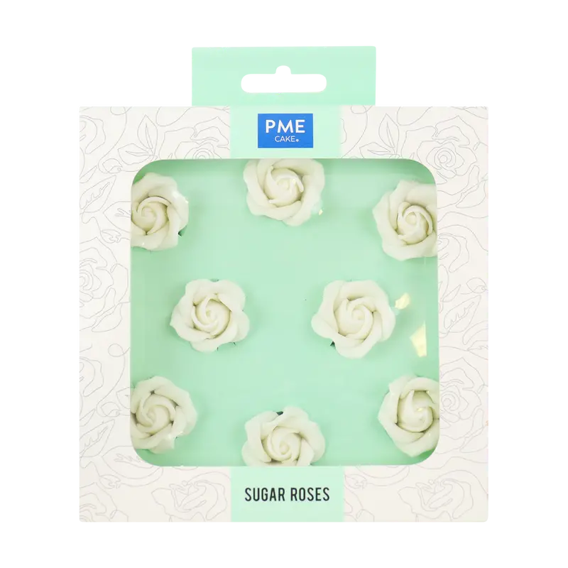 Ätbar dekoration Rosor 3 cm 8-pack