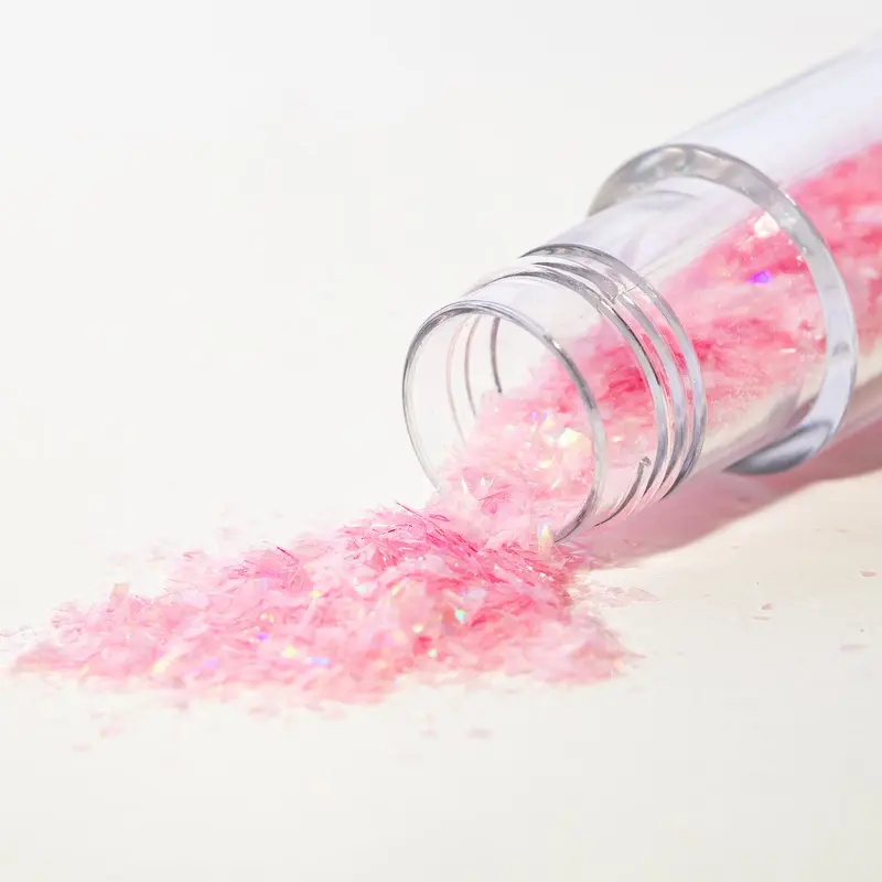 Ätbart glitter flakes Rosa