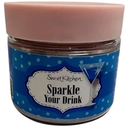 Ätbart glitter Sparkle your drink Blå