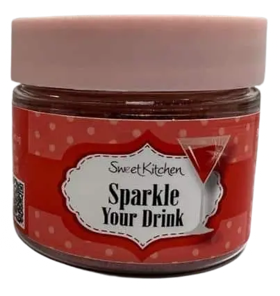 Ätbart glitter Sparkle your drink Röd