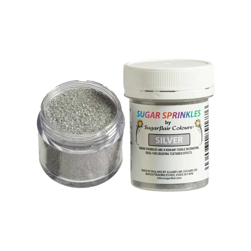 Ätbart glitterpulver Silver