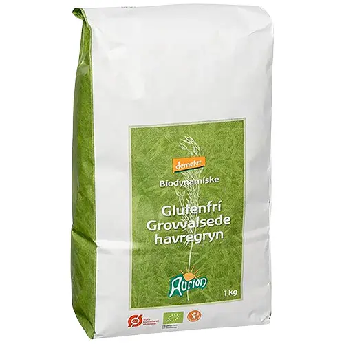 Aurion Glutenfria Havregryn Grova Ekologisk Demeter | 1 kg