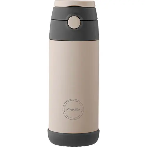 AYA&IDA Kids Straw Bottle (350 ml) | Cream Beige