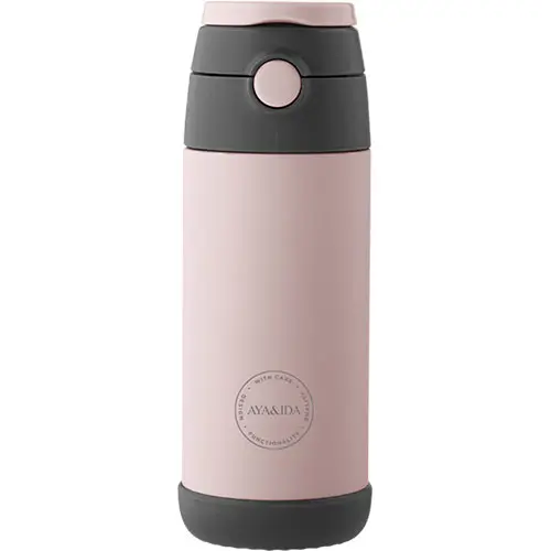 AYA&IDA Kids Straw Bottle (350 ml) | Soft Rose