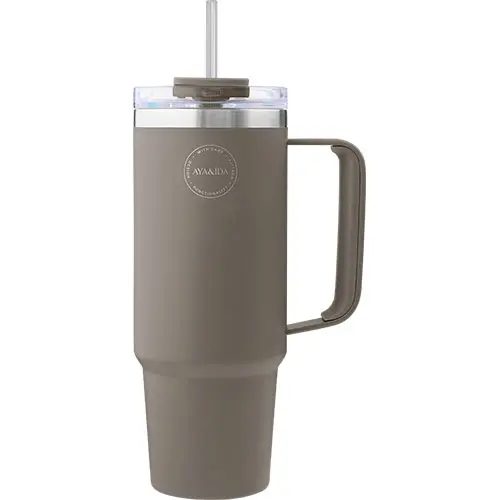 AYA&IDA Thermo Cup With Straw | Driftwood