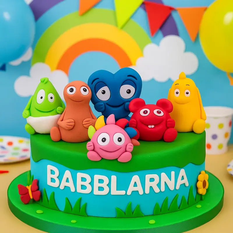 Babblarna Ätbar tårtdekoration