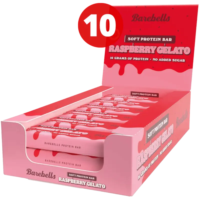Barebells Soft Bar Raspberry Gelato - 10x55g.